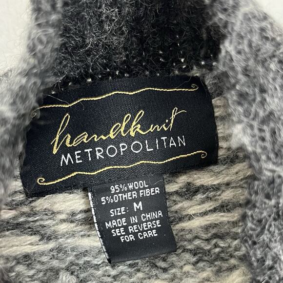 VTG Hand Knit Metropolitan Chunky Sweater Tunic Wool Blend Scottish Terrier Md - Picture 8 of 9